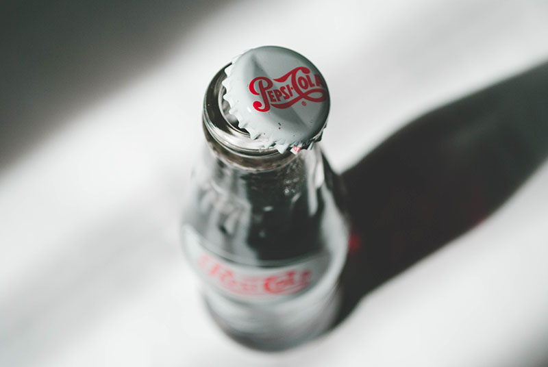 Bottiglia di vetro Pepsi vintage