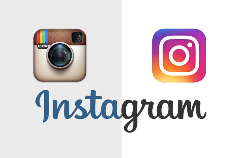Logo vecchio di Instagram e logo nuovo di Instagram