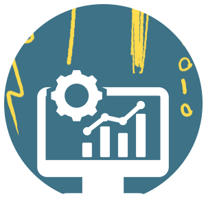 icona con un monitor contenente dei diagrammi
